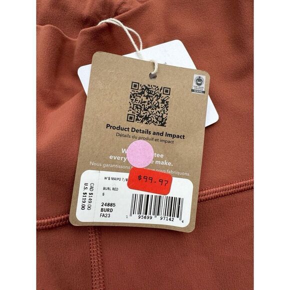 Patagonia Women's Maipo 7/8 Length Tights (Burl Red) Size Small NWT $119 Retail - Picture 4 of 7